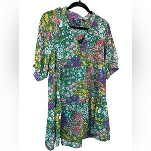 Anthropologie Maeve Melinda Tunic Dress Spring Floral Tiered
